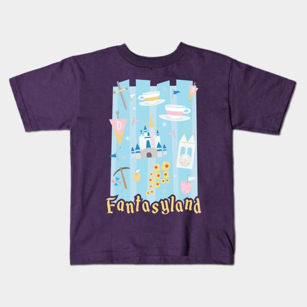 Fantasyland Kids T-Shirt by jordihales